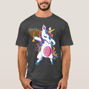 Jewnicorn Funny Hanukkah Unicorn Geschenk Girl Fra T-Shirt