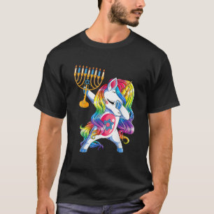 Jewnicorn Funny Hanukkah Unicorn Girl Women T-Shirt