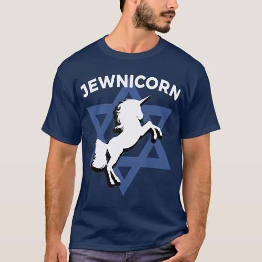 Jewnicorn Funny Jewish Hanukkah Geschenk T-Shirt (Vorderseite)