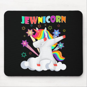 Jewnicorn jüdisches Dabbing Unicorn Jud Rosh Hasha Mousepad
