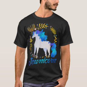 Jewnicorn jüdisches Unicorn Chanukah Hanukkah Jude T-Shirt