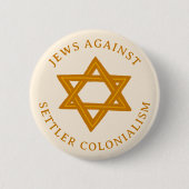 JEWS GEGEN KOLONIALISMUS STAR Political Button (Vorderseite)
