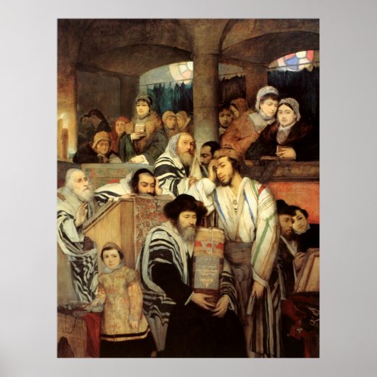 Jews Praying by Maurycy Gottlieb - Circa 1878 Poster (Vorne)