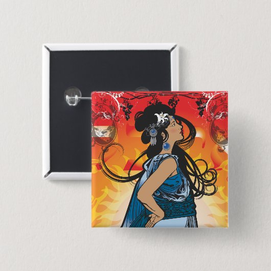 Jezebel Button (Vorne & Hinten)