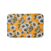 Jezebel-Schmetterlinge und dunkle Blume Badematte (Vorderseite)