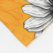 Jezebel-Schmetterlinge und dunkle Blume Fleecedecke (Ecke)