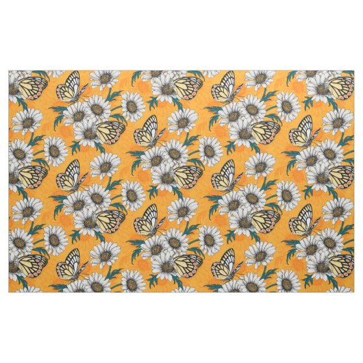 Jezebel-Schmetterlinge und dunkle Blume Stoff (Fat Quarter (45,7 x 55,9 cm))