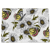 Jezebel-Schmetterlinge und weiße Blume Große Geschenktüte (Vorderseite)