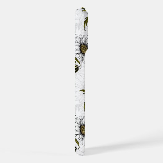 Jezebel-Schmetterlinge und weiße Blume iPhone Hülle (Rechte Seite)