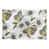 Jezebel-Schmetterlinge und weiße Blume Kissenbezug (Rückseite-Links)