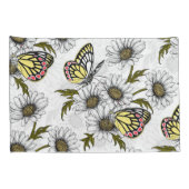 Jezebel-Schmetterlinge und weiße Blume Kissenbezug (Rückseite-Rechts)