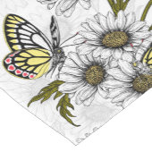 Jezebel-Schmetterlinge und weiße Blume Kurzer Tischläufer (Ecke)