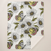 Jezebel-Schmetterlinge und weiße Blume Sherpadecke (Vorderseite)