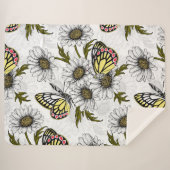 Jezebel-Schmetterlinge und weiße Blume Sherpadecke (Vorderseite (Horizontal))