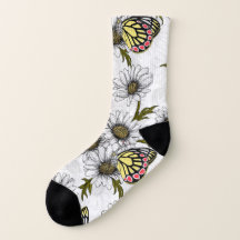 Jezebel-Schmetterlinge und weiße Blume