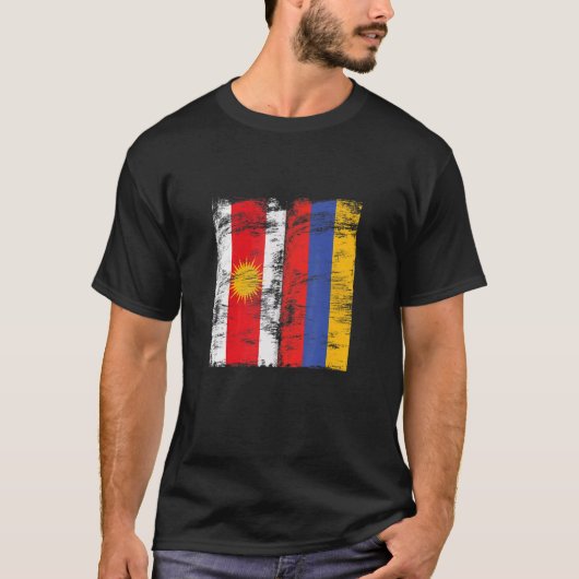 Jezidian Ezyxan Armenia Flag Lali Melek Taus Ezidi T-Shirt (Vorderseite)