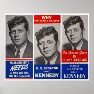 JFK 1958 SENATE CAMPAIGN POSTER