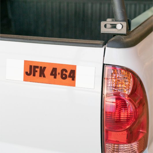 JFK 464 License Style Autoaufkleber (Auf Lkw)