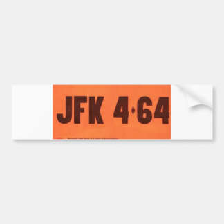 JFK 464 License Style Autoaufkleber