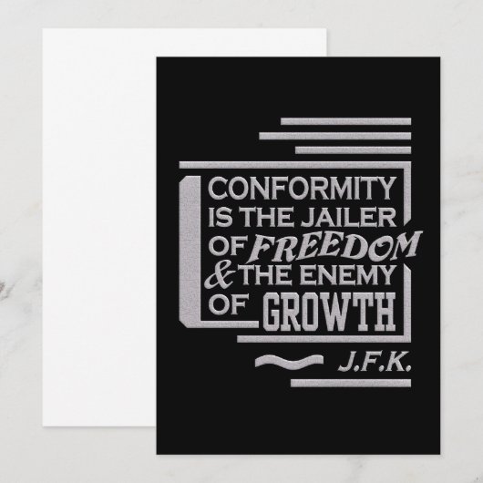 JFK-Angebot Einladung (Vorne/Hinten)