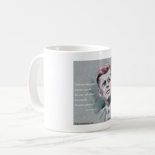 JFK & Angebot Kaffeetasse (Vorderseite Links)