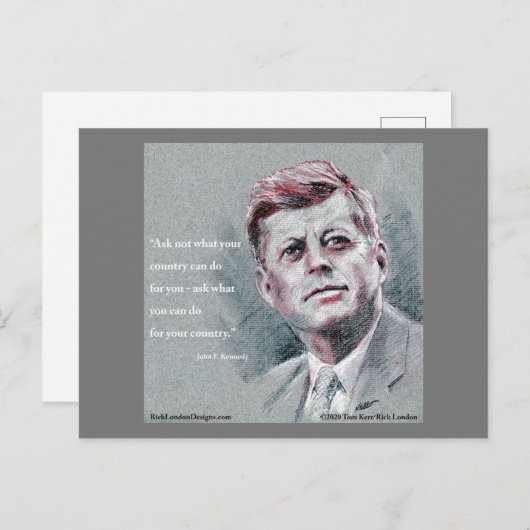 JFK & Angebot Postkarte (Vorne/Hinten)