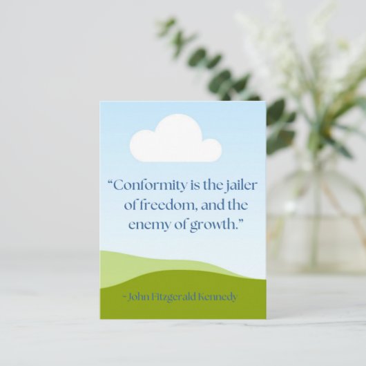 JFK-Angebot Postkarte (Stehend Vorderseite)