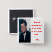 JFK & Ask Not Zitat Button (Vorne & Hinten)