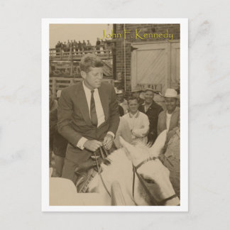 JFK beim Reiten Postkarte