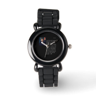 JFK & Berühmte Israel Zitat-Uhr Armbanduhr