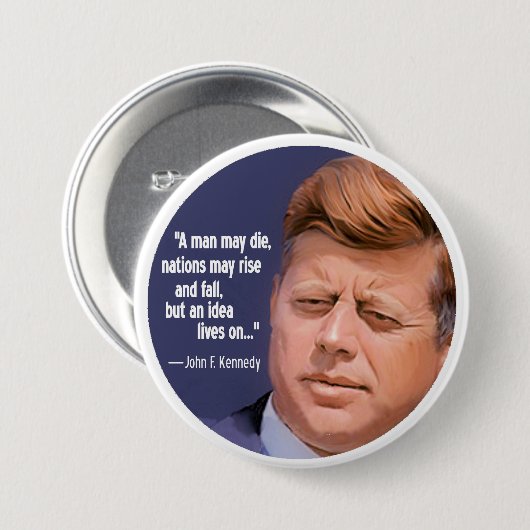 JFK: Die Ideenleben an Button (Vorne & Hinten)