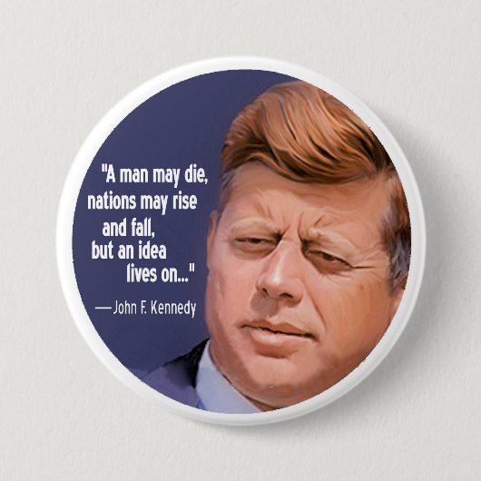 JFK: Die Ideenleben an Button (Vorderseite)