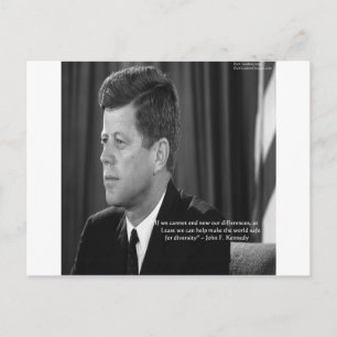 JFK-Differenz/Diversity-Quote Postkarte