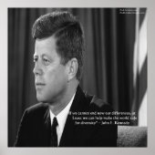 JFK Differenzen/Diversity Quote Poster (Vorne)