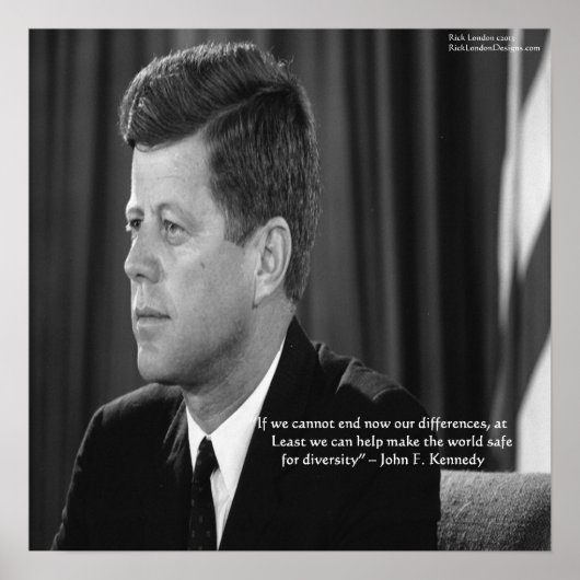 JFK Differenzen/Diversity Quote Poster (Vorne)