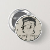 JFK Dollarknopf Button (Vorne & Hinten)