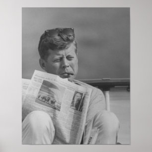 JFK entspannende Außenseite Poster
