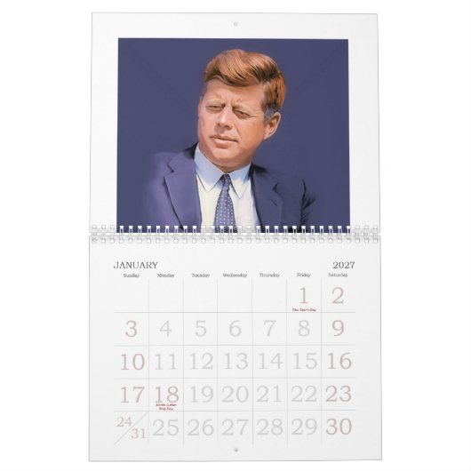 JFK ERINNERTE SICH 1963 - AN 2013 KALENDER (Jan 2027)