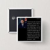 JFK & Famous Zitat Re Israel Button (Vorne & Hinten)
