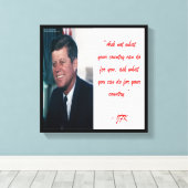 JFK & Frag ohne Angabe von Canvas Print Leinwanddruck (Insitu (Holzboden))