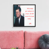 JFK & Frag ohne Angabe von Canvas Print Leinwanddruck (Insitu (Wohnzimmer))