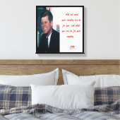 JFK & Frag ohne Angabe von Canvas Print Leinwanddruck (Insitu (Schlafzimmer))
