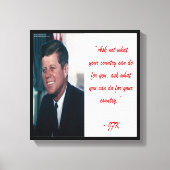 JFK & Frag ohne Angabe von Canvas Print Leinwanddruck (Vorderseite)