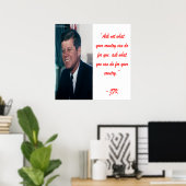 JFK & Frag ohne Kostenvoranschlag Poster (Heimbüro)