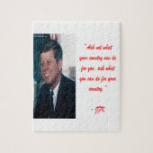 JFK & Frag ohne Kostenvoranschlag Puzzle (Vertikal)