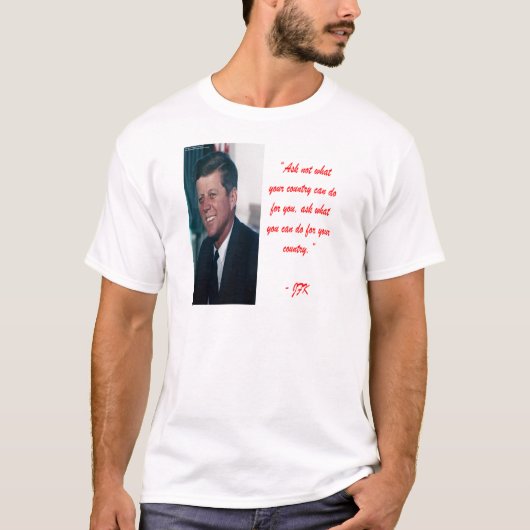 JFK & Frag ohne Kostenvoranschlag T-Shirt (Vorderseite)