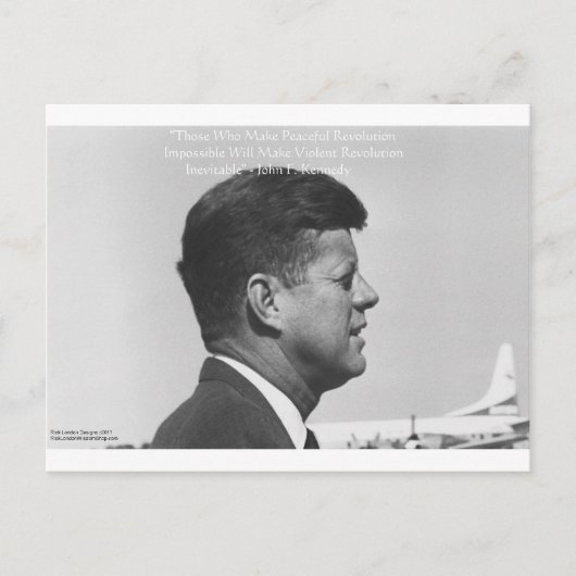 JFK "Friedliche Revolution" Zitat Geschenke Karten (Vorderseite)