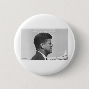 JFK "Friedliche Revolution" Zitat Geschenkkarten & Button