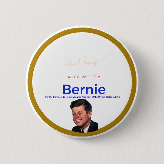 JFK für Bernie-Sandpapierschleifmaschinen Button (Vorderseite)