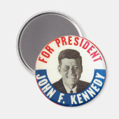 JFK für Präsident - Magnet (Vorderseite/Rückseite)